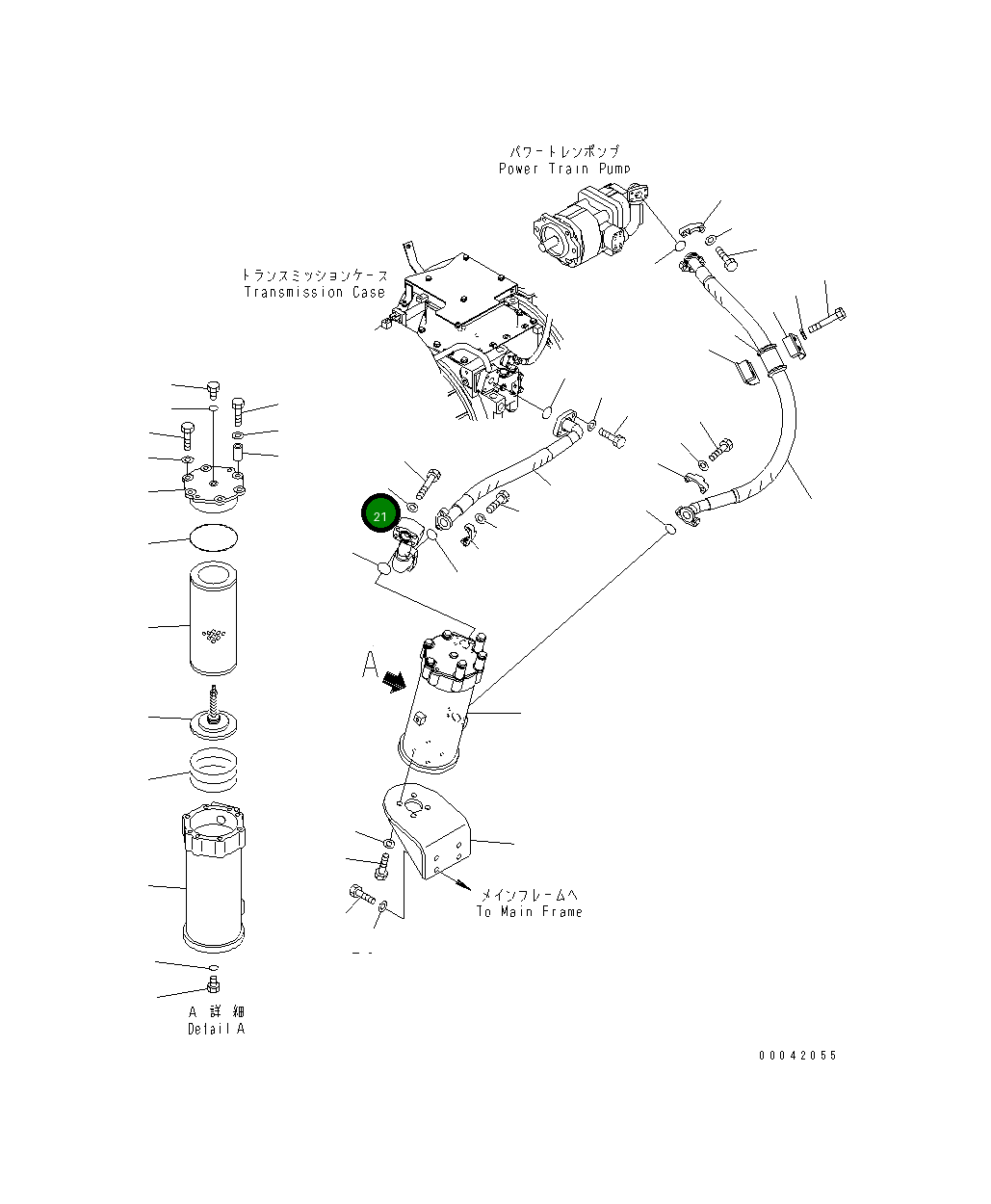 Трубка 17A-49-41740 Komatsu