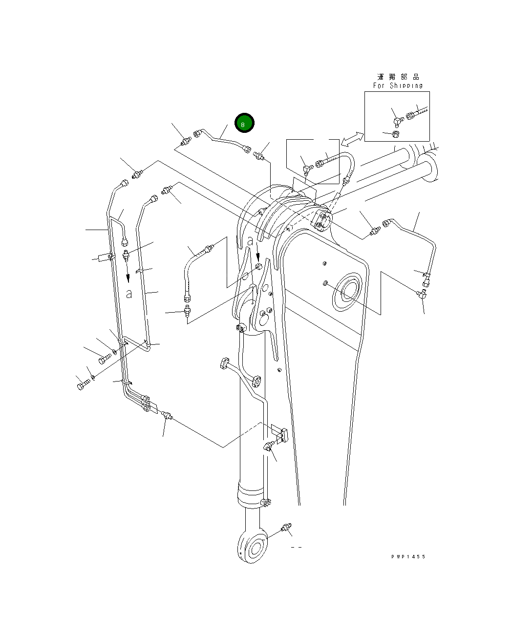 Трубка 209-70-75281 Komatsu