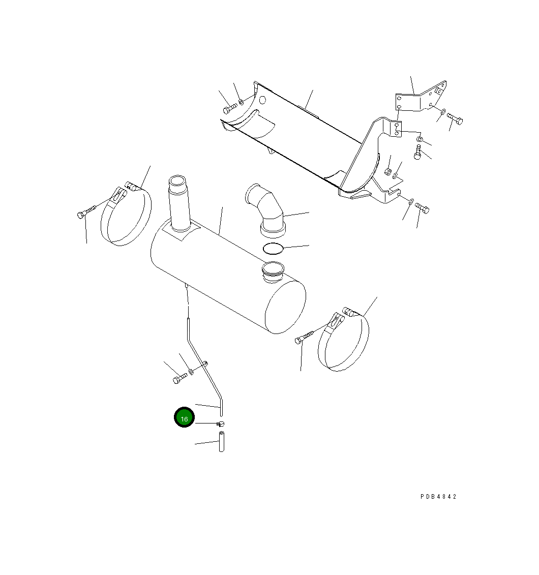 Трубка 208-01-K1281 Komatsu
