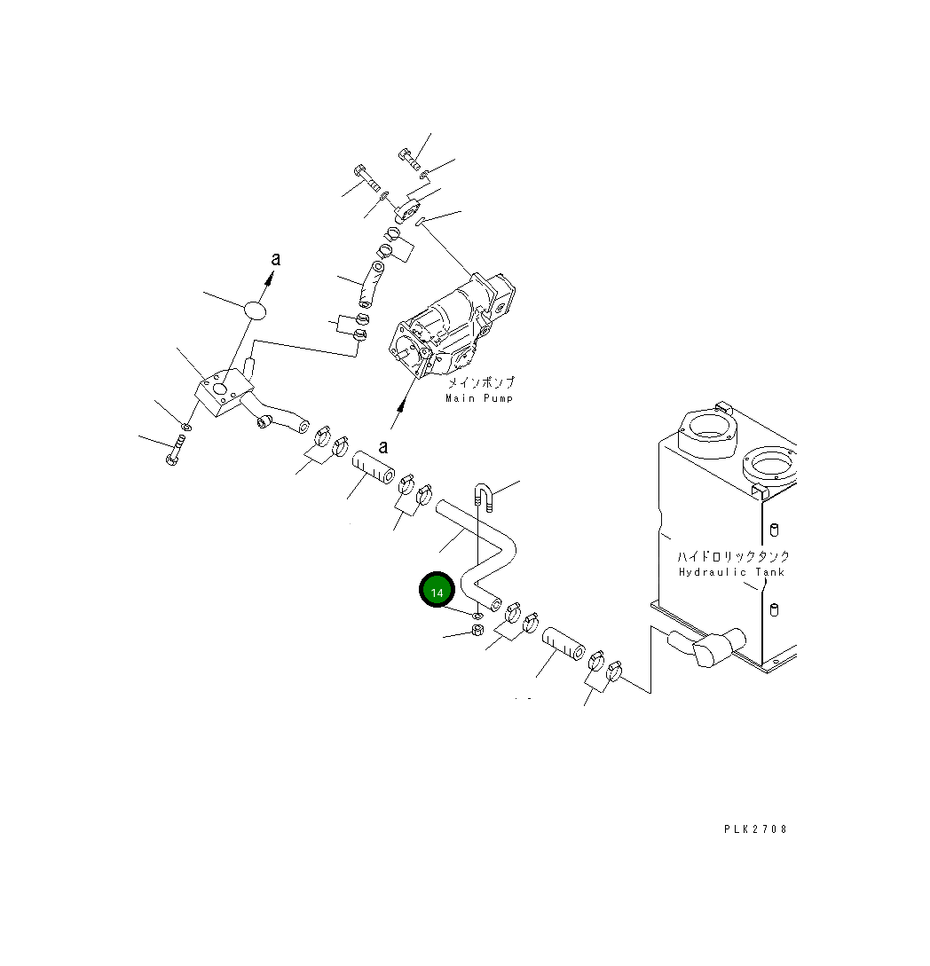 Трубка 10S-62-21151 Komatsu
