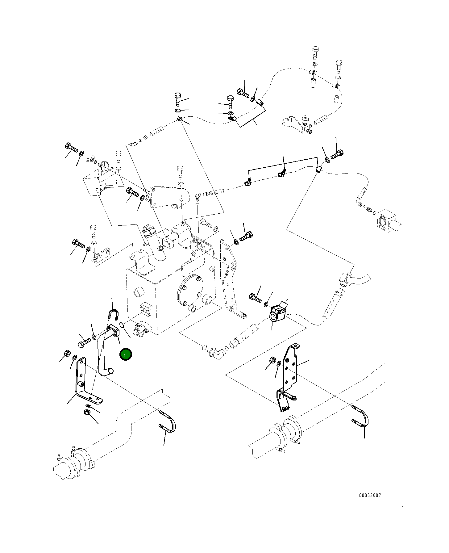 Трубка 561-43-84134 Komatsu