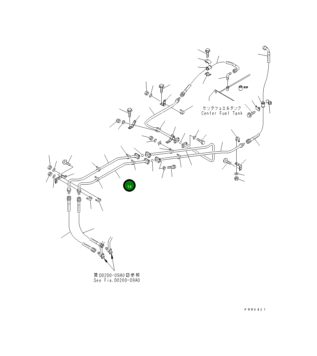 Трубка 42C-04-13940 Komatsu