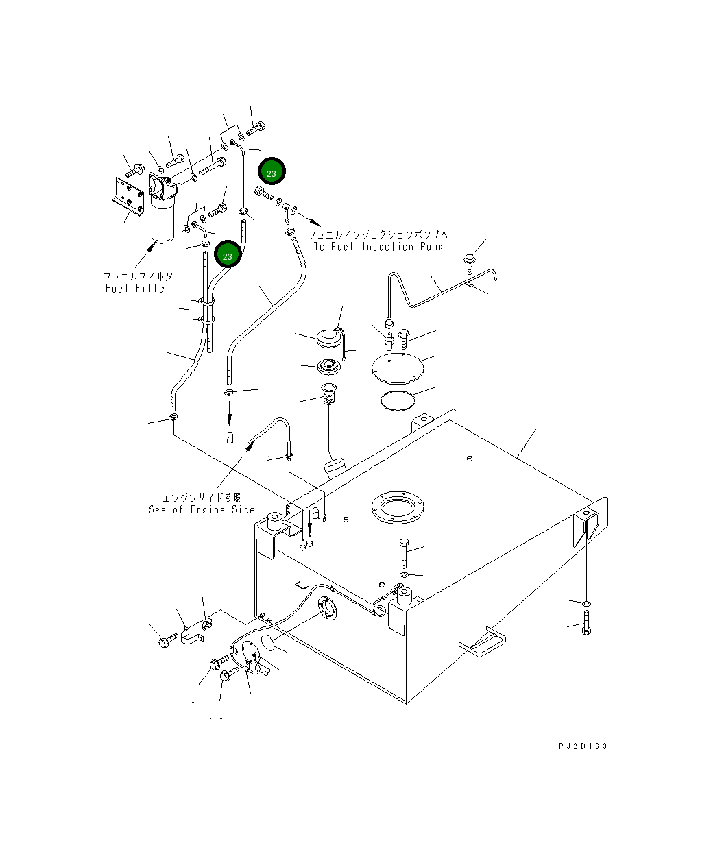 Трубка 425-Z00-2110 Komatsu