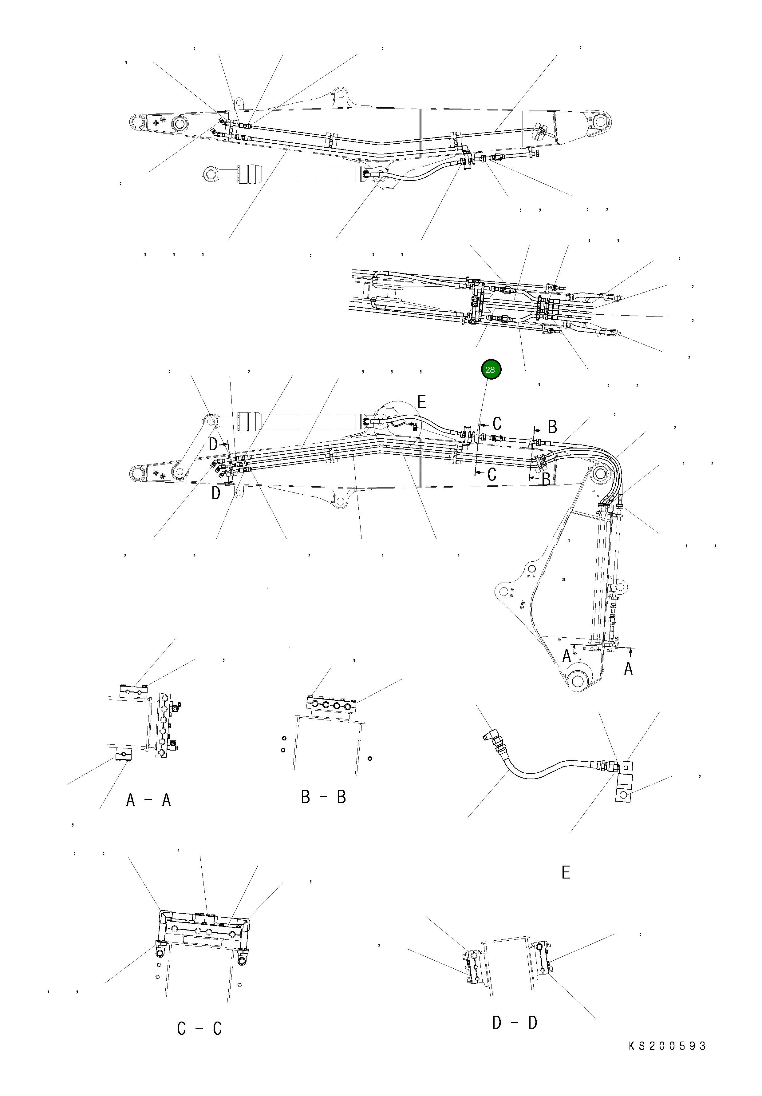 Трубка 206-62-KC360 Komatsu