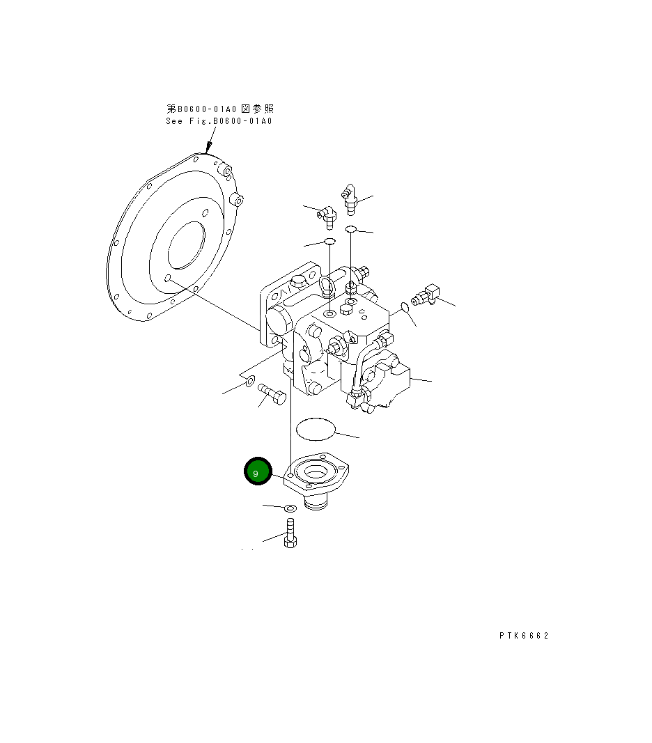 Трубка 22F-62-12750 Komatsu