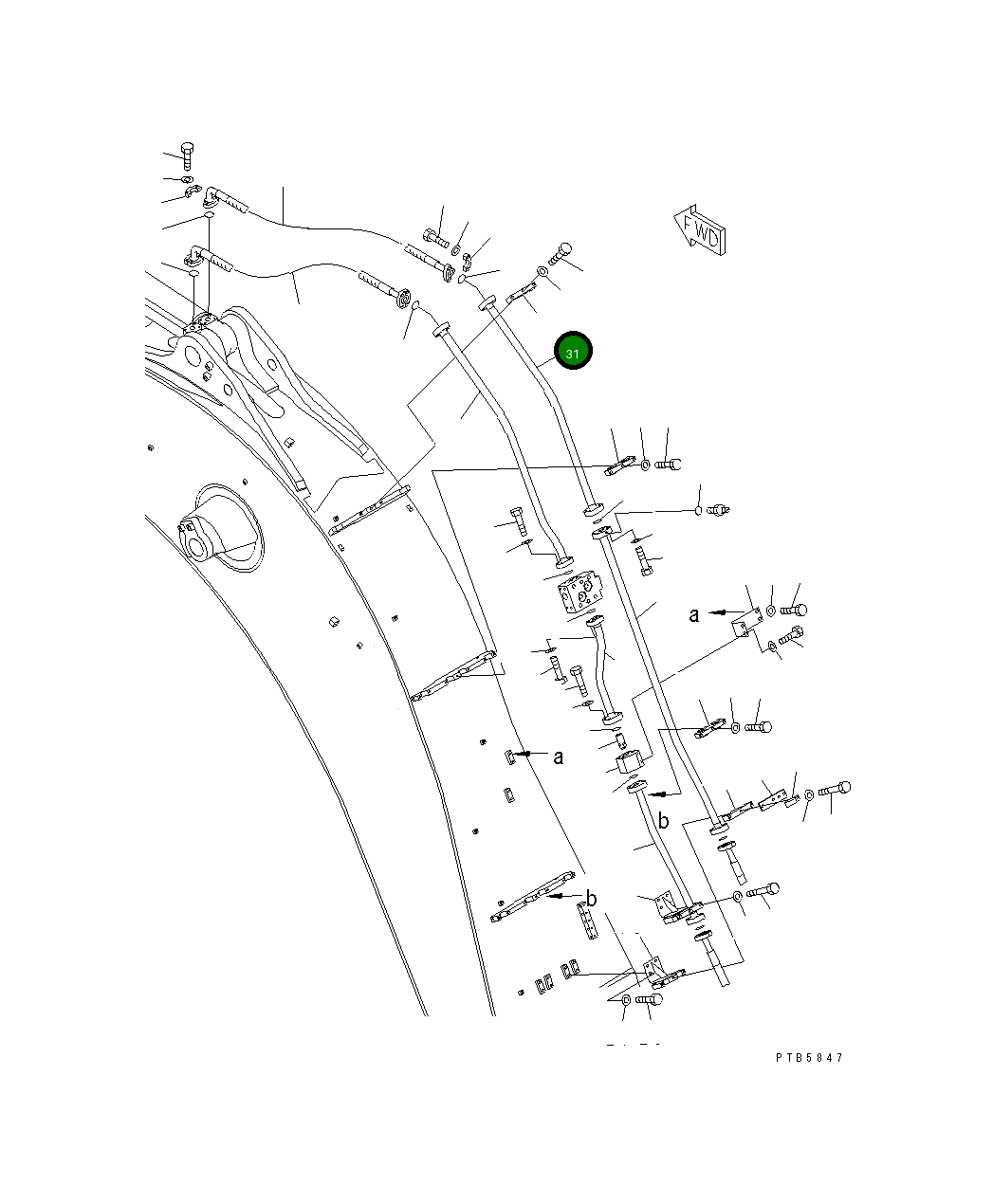 Трубка 209-62-76140 Komatsu