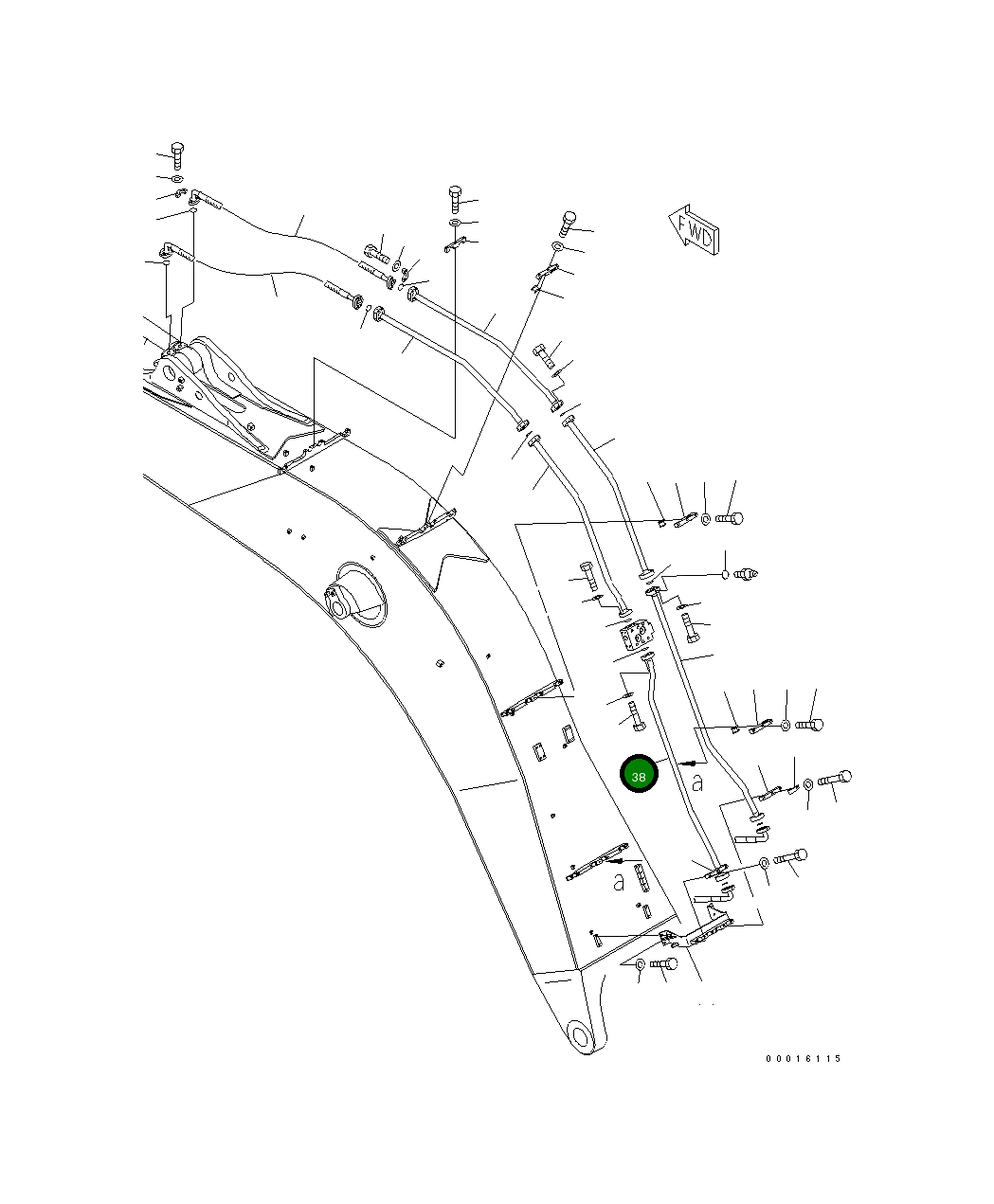 Трубка 209-64-12440 Komatsu