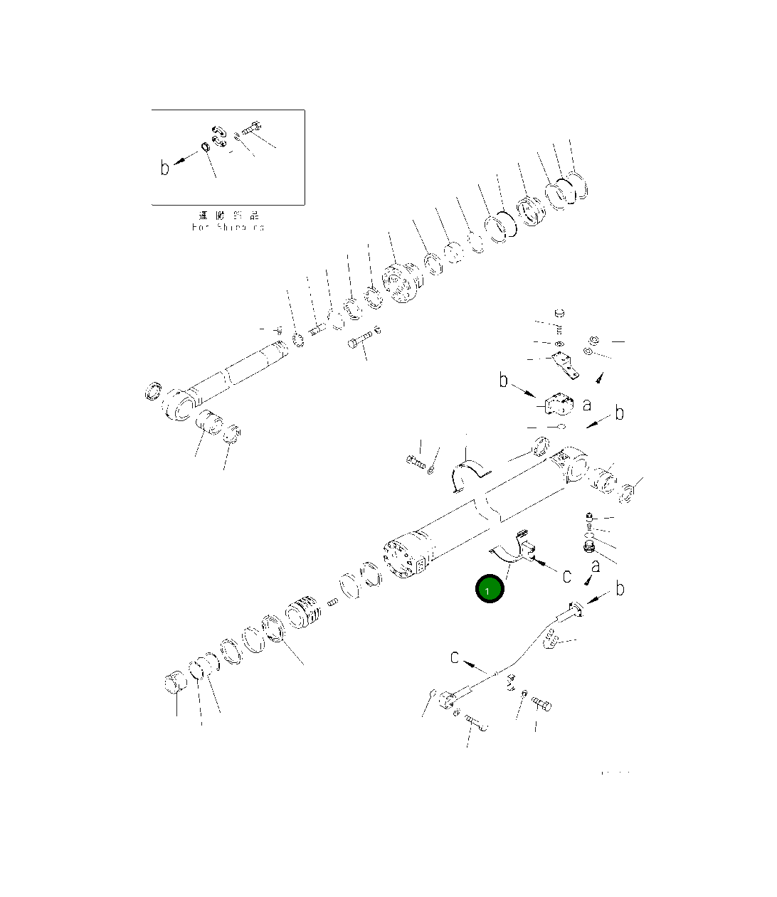 Цилиндр 721-13-18300 Komatsu