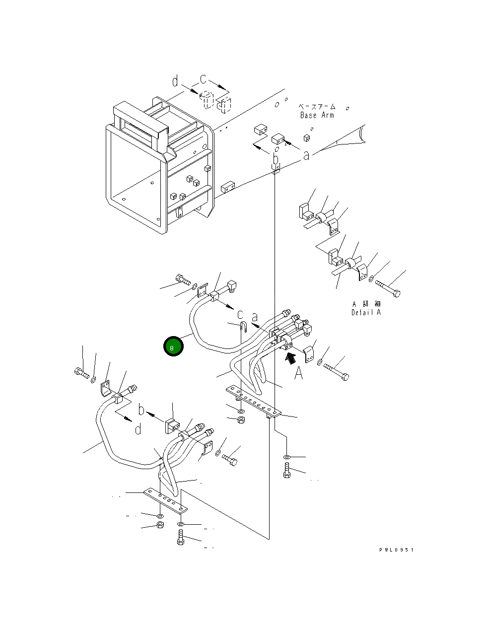Трубка 203-957-6523 Komatsu