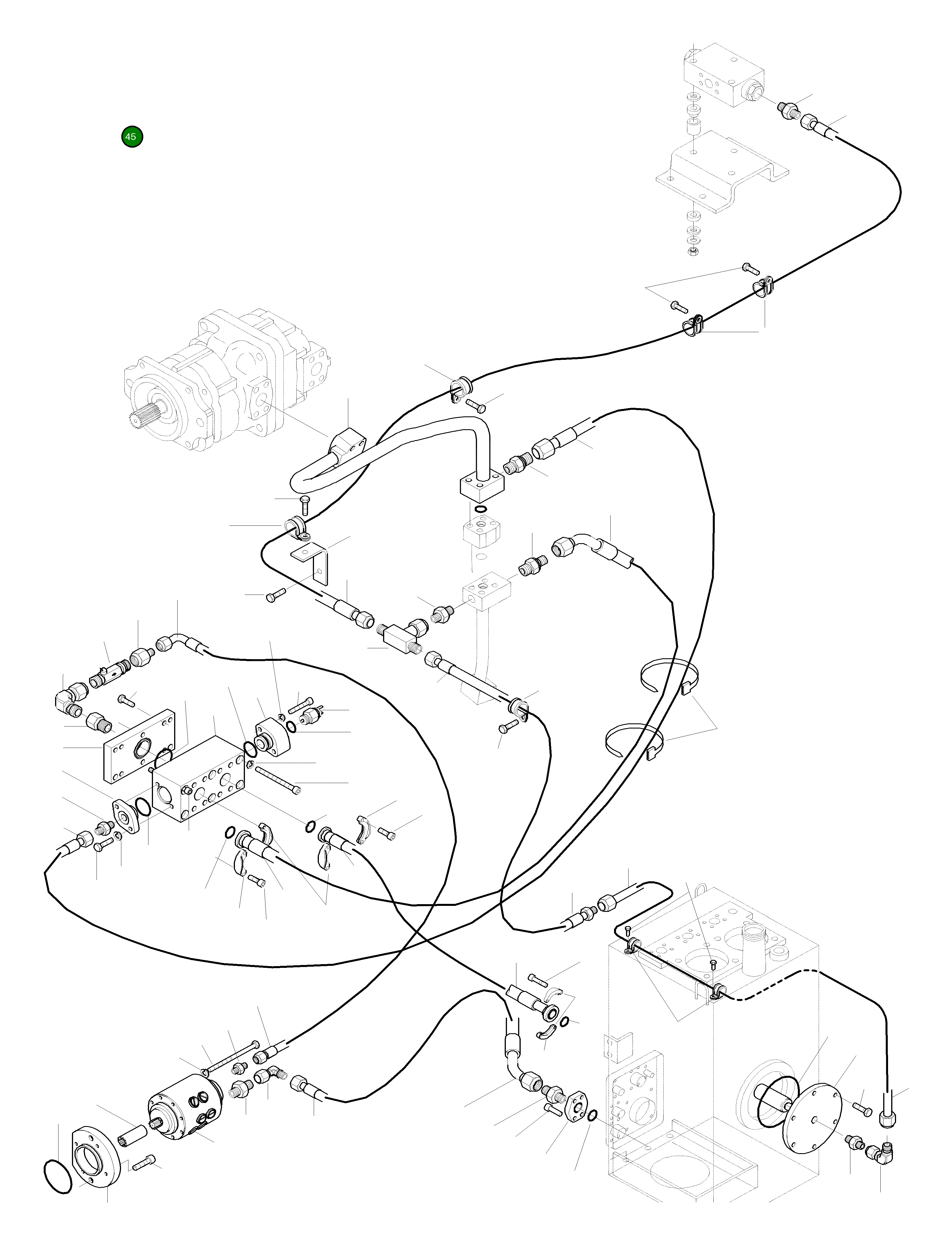 Труба 424-N24-H252 Komatsu
