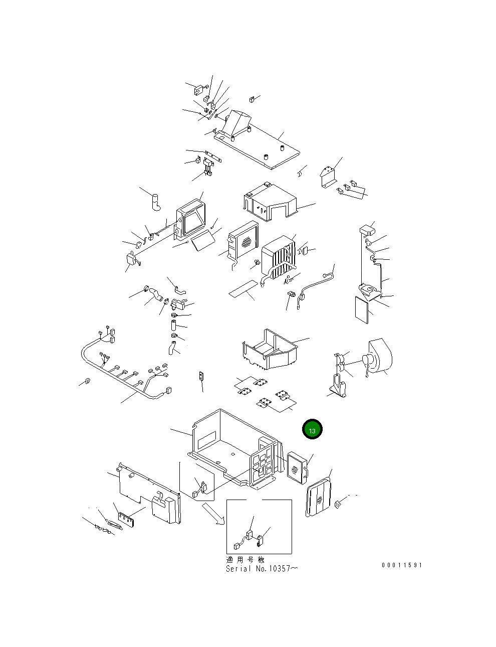 Стойка TW7023-0590 Komatsu
