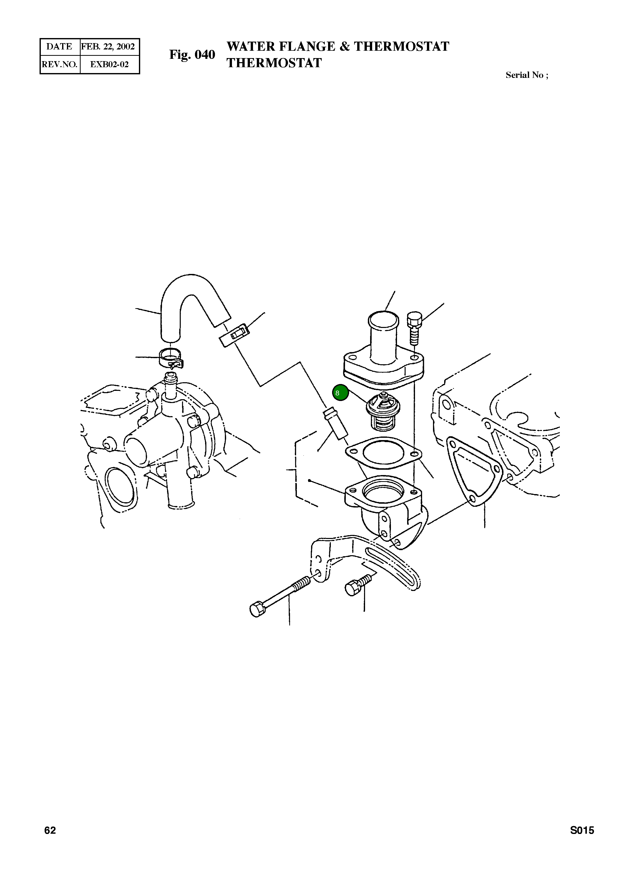 Термостат 15531-7301-0 Komatsu