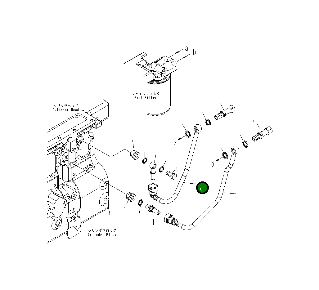 Трубка 6745-61-8140 Komatsu
