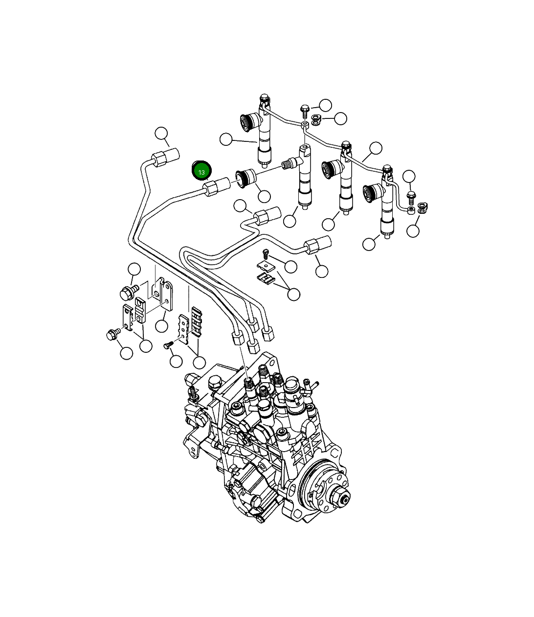 Трубка YM129908-59820 Komatsu