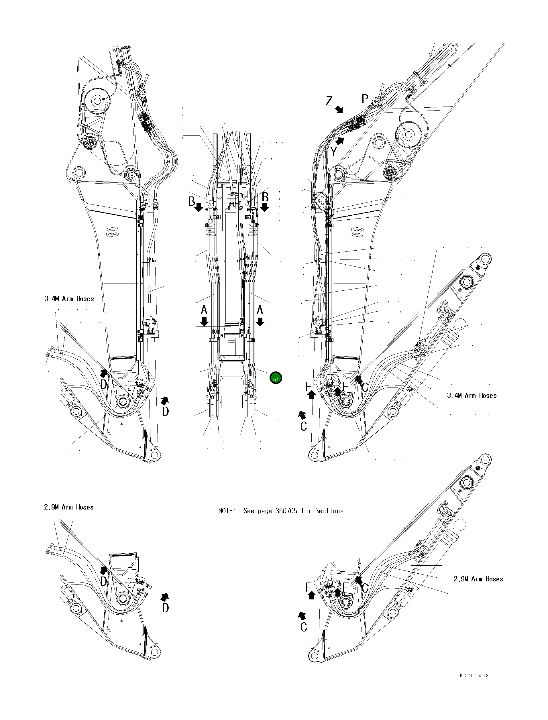 Трубка 208-62-KD110 Komatsu