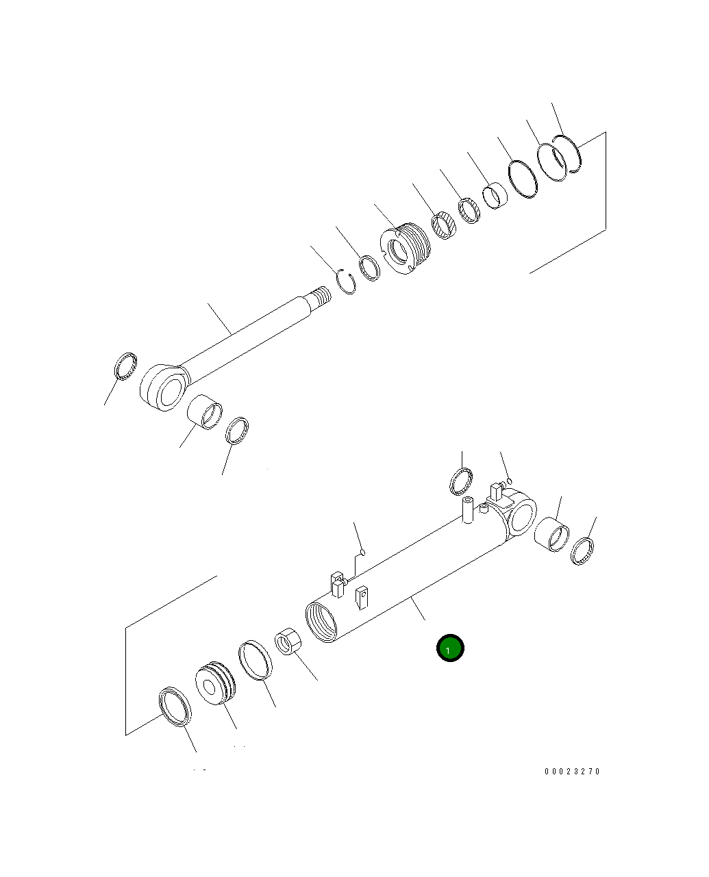 Цилиндр 721-11-12890 Komatsu