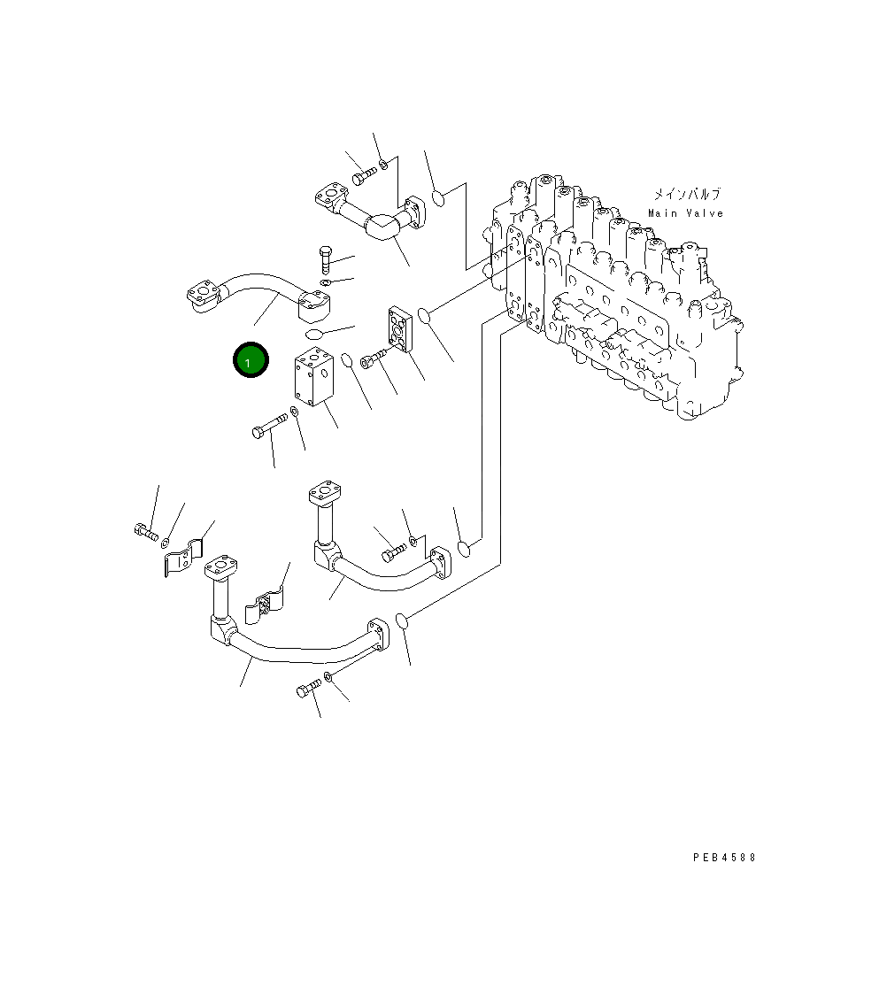 Трубка 208-62-67810 Komatsu