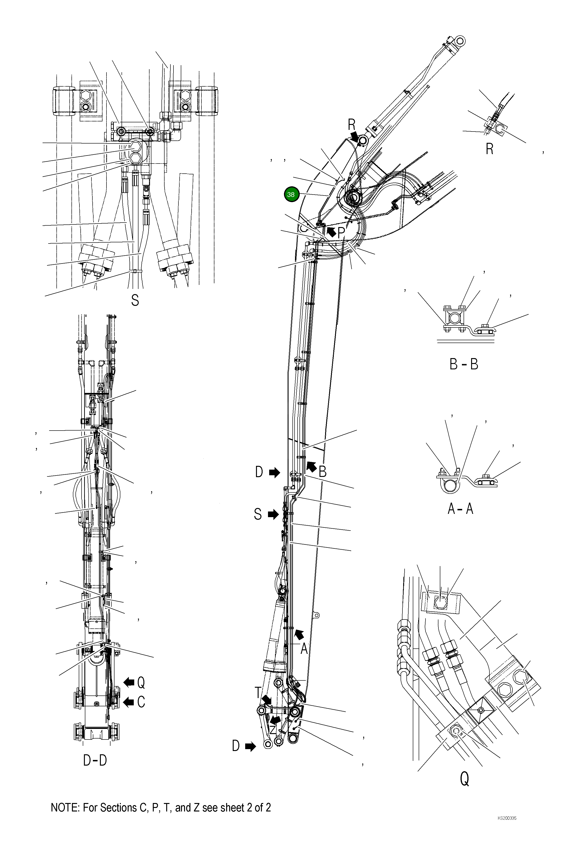 Трубка 207-70-KG980 Komatsu