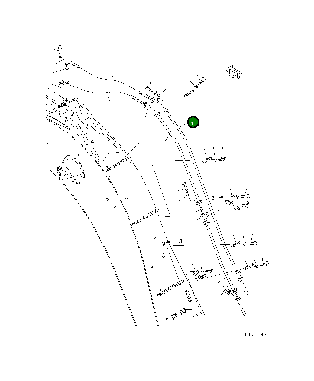 Трубка 209-62-78540 Komatsu