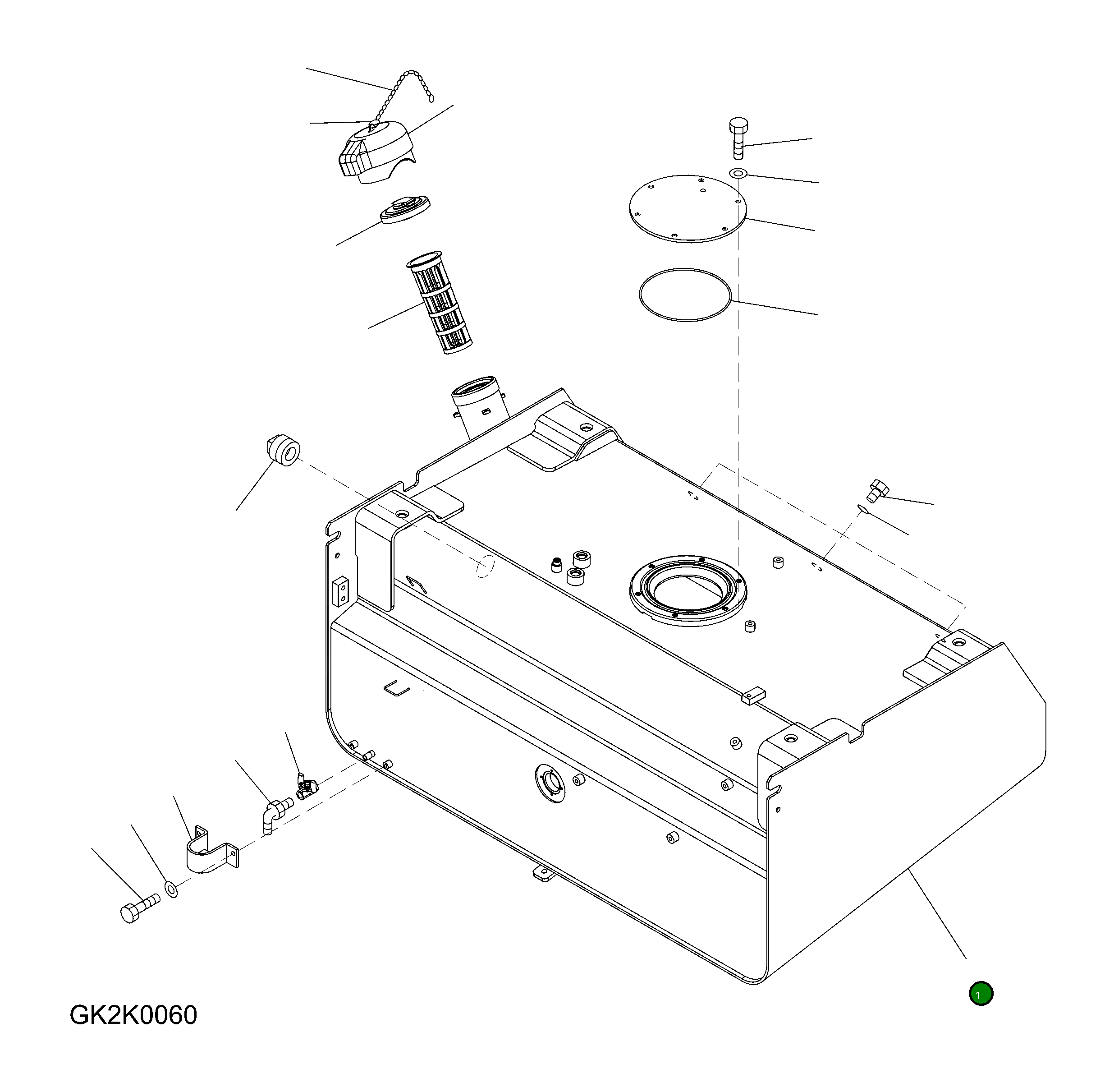 Топливный бак 425-04-H1143 Komatsu