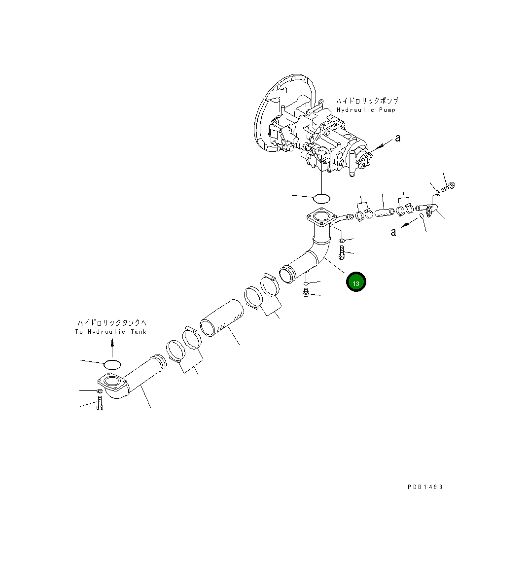Трубка 208-62-61111 Komatsu