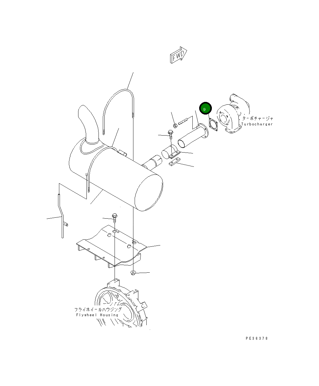 Трубка 6209-11-5761 Komatsu