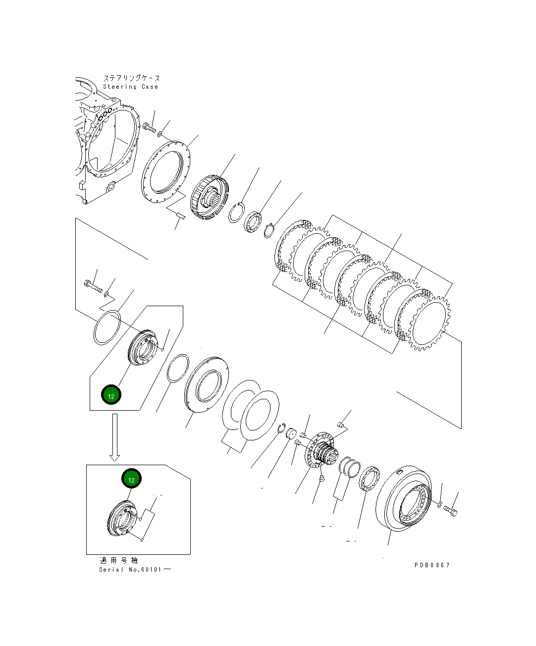 Цилиндр 17A-22-13120 Komatsu