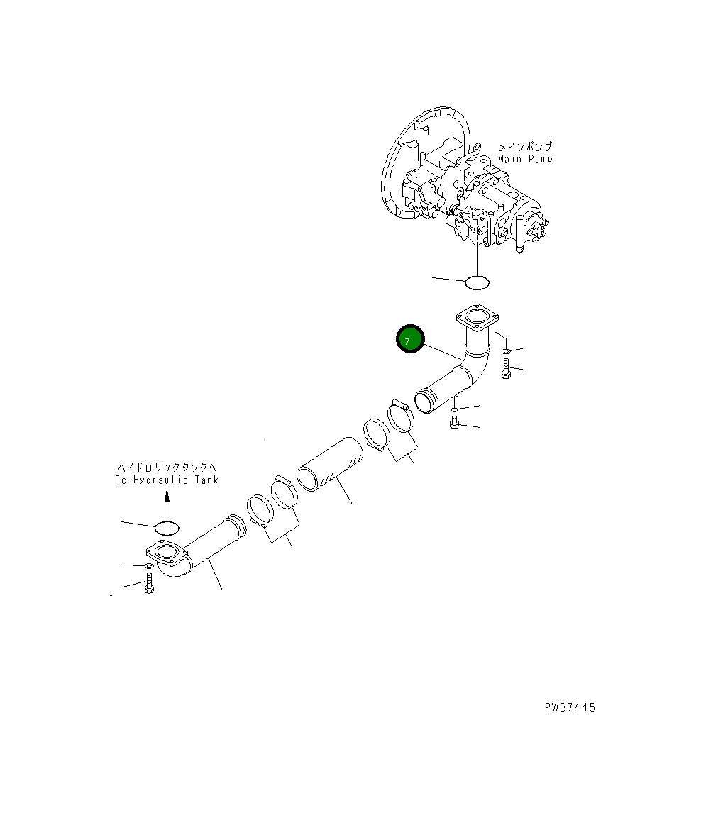 Трубка 208-62-61112 Komatsu