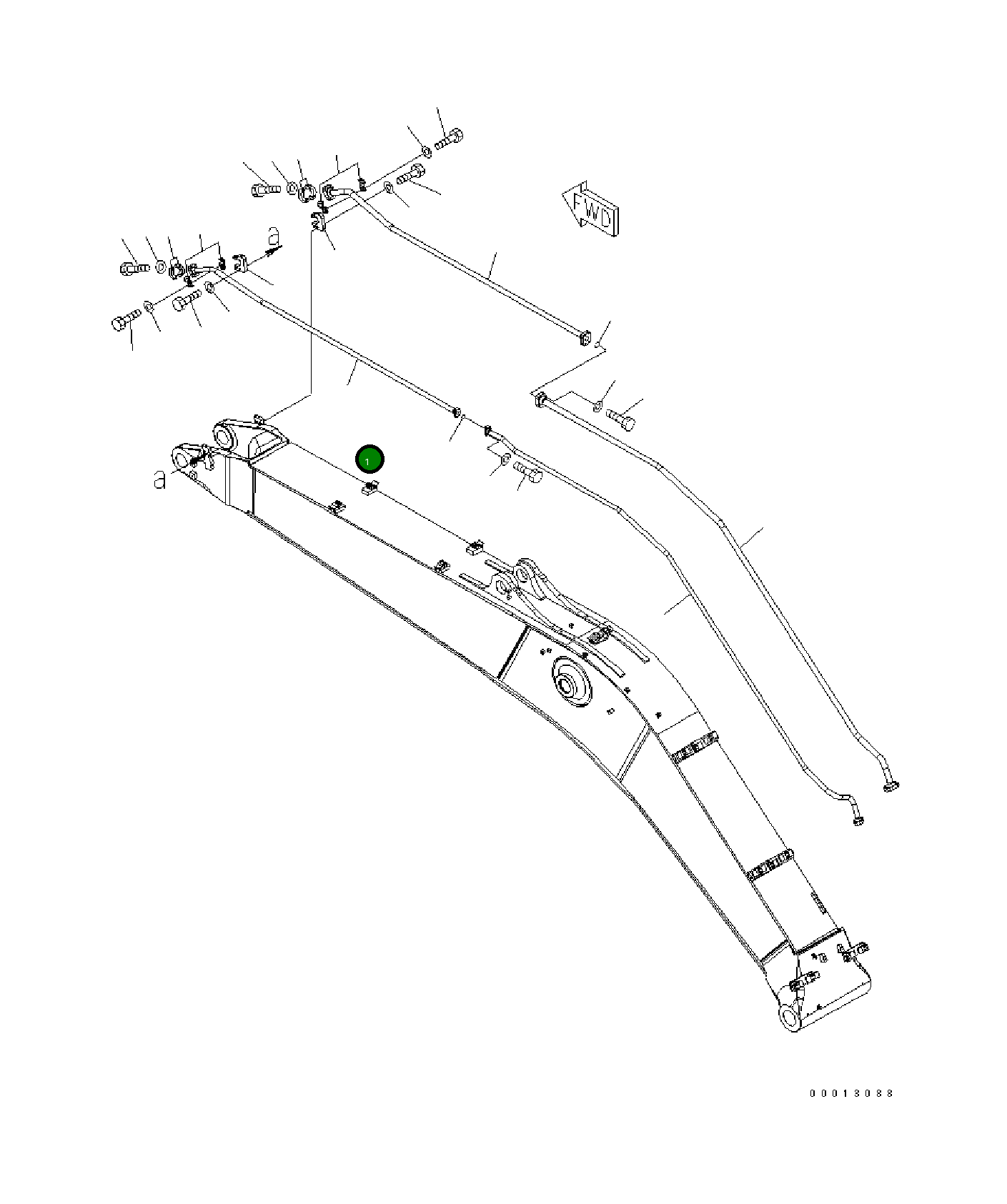 Трубка 208-970-7110 Komatsu
