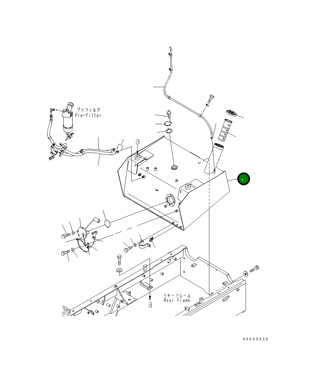 Топливный бак 417-T80-4750 Komatsu