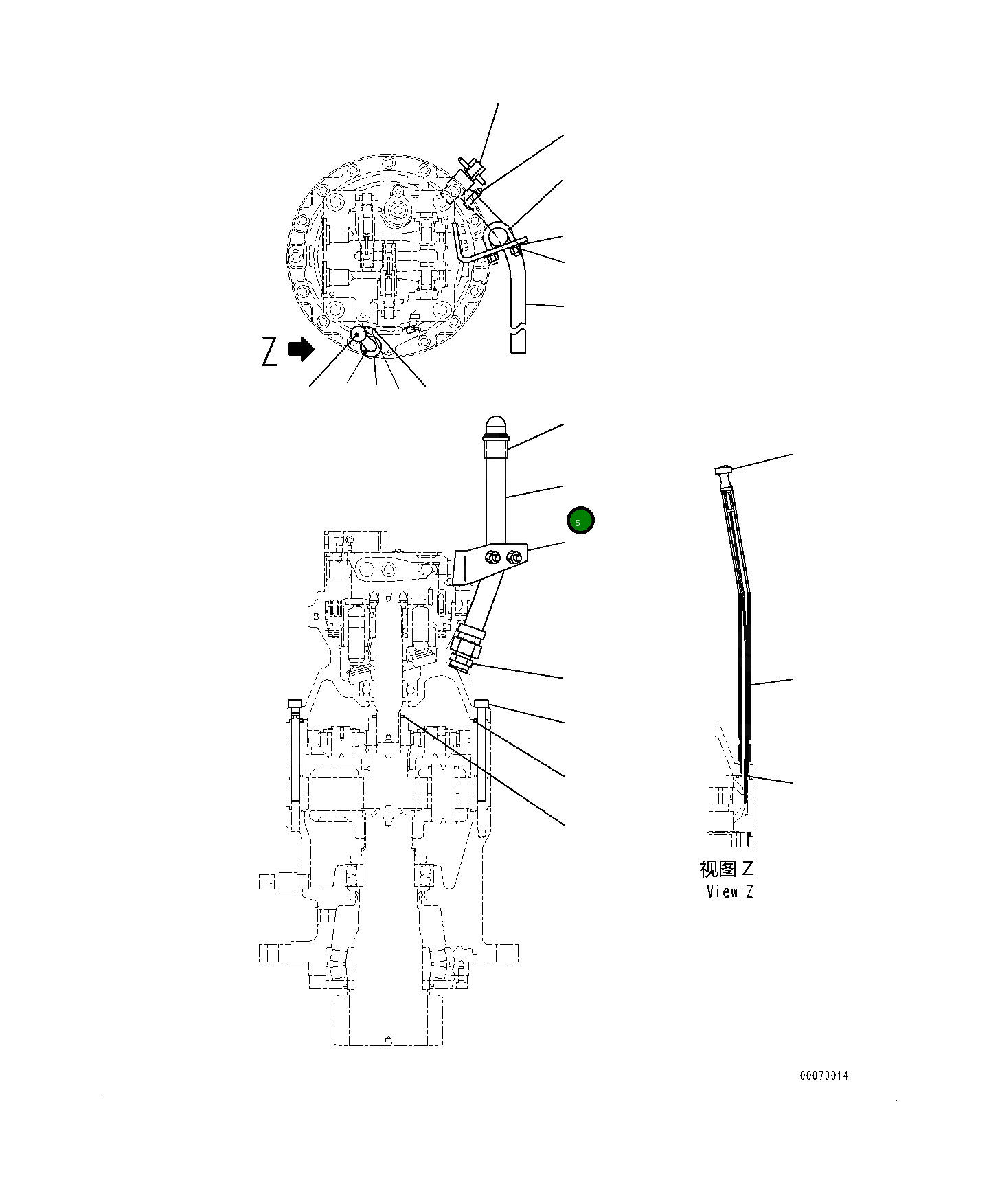 Труба KBB0842-24001 Komatsu