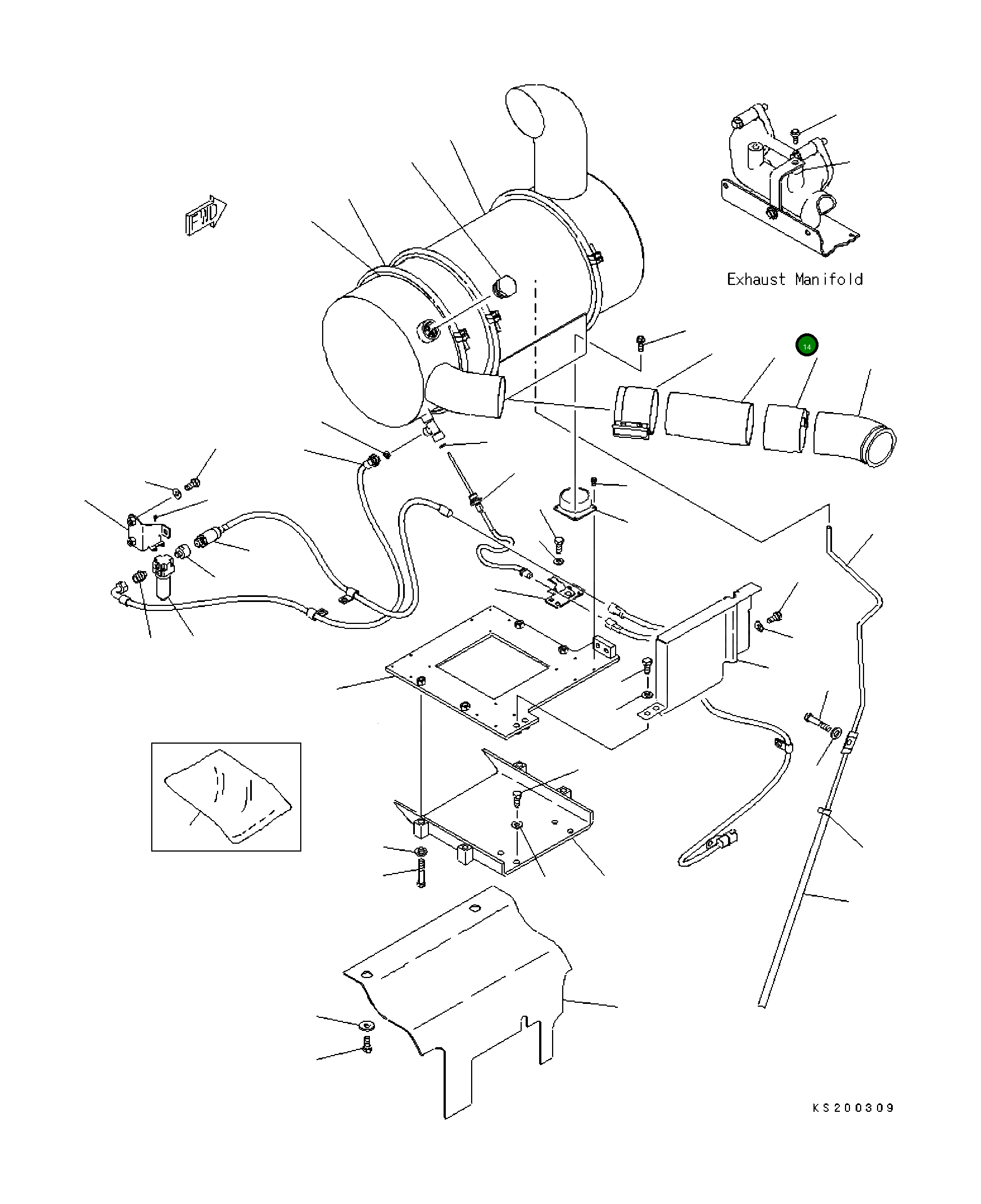 Трубка 207-01-K1580 Komatsu