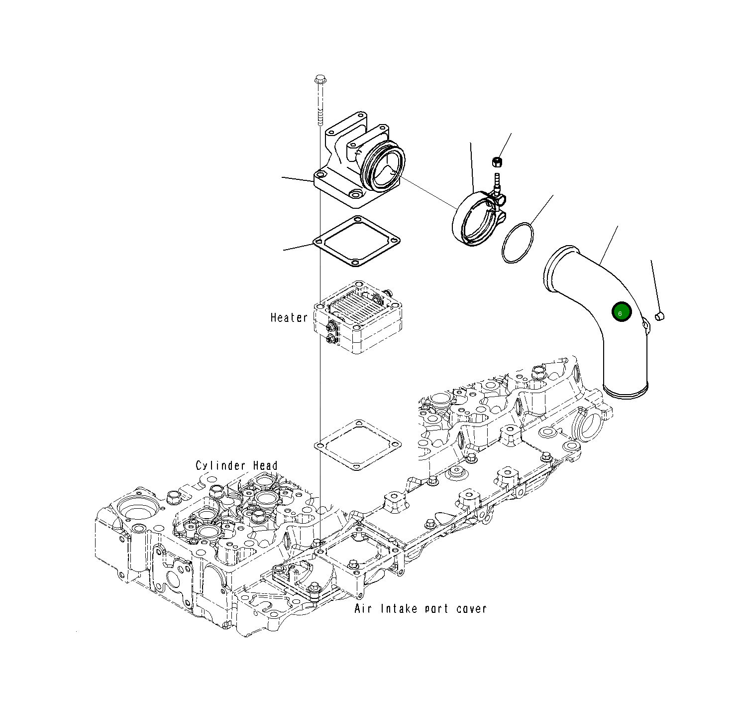 Труба 6754-11-4140 Komatsu