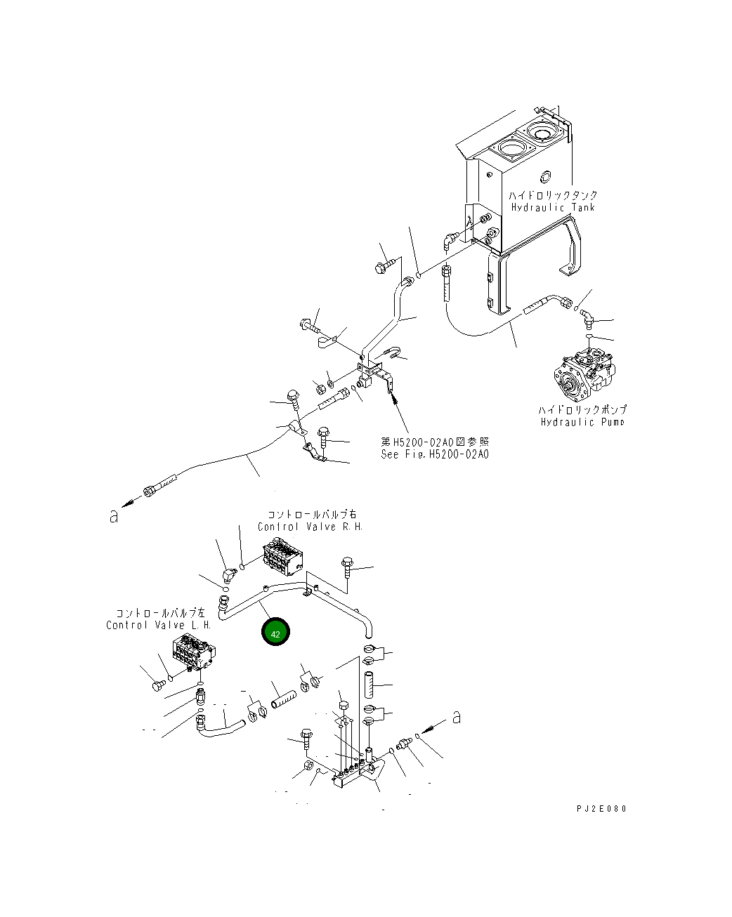 Трубка 23B-60-42220 Komatsu