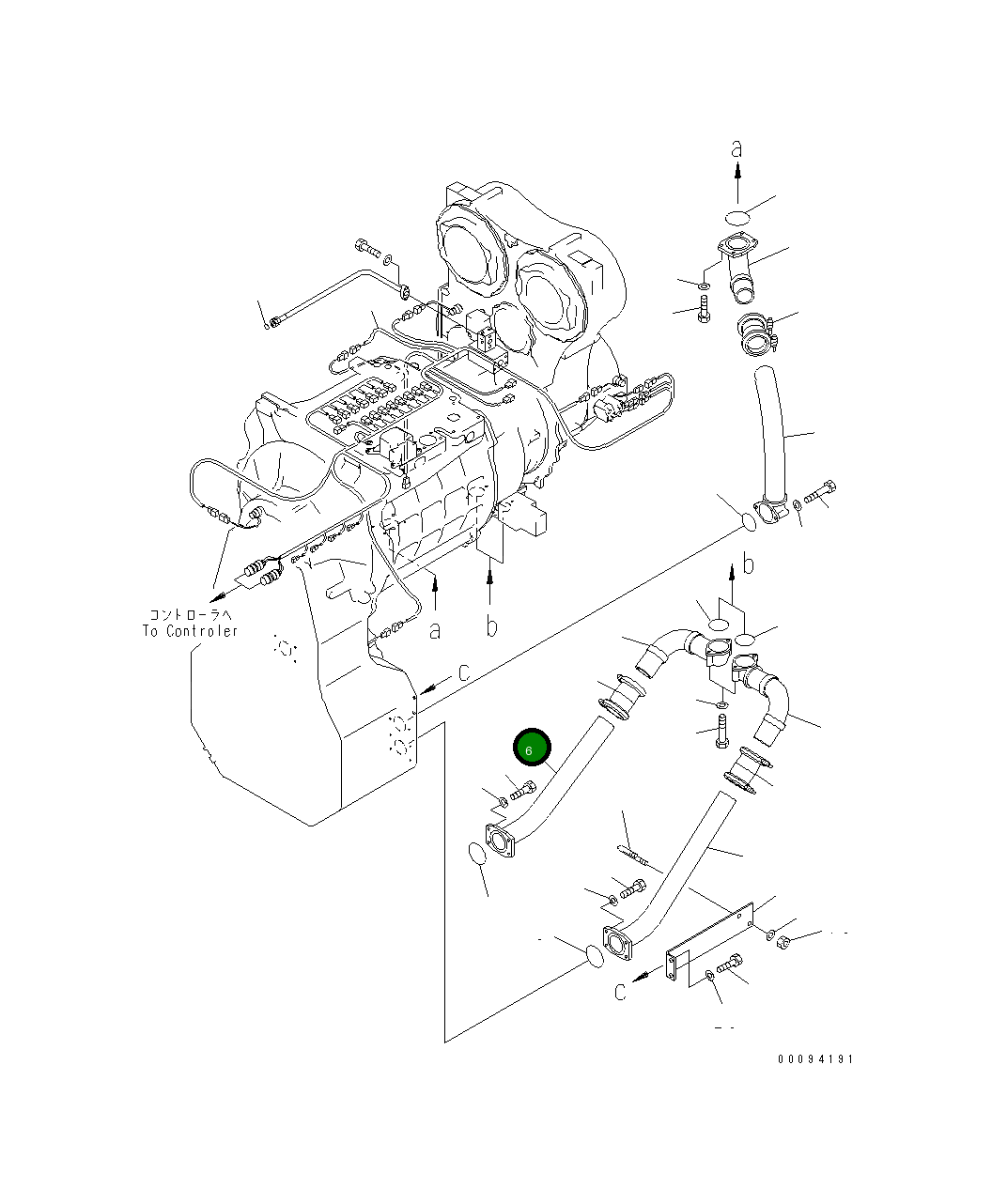 Трубка 42C-15-14220 Komatsu