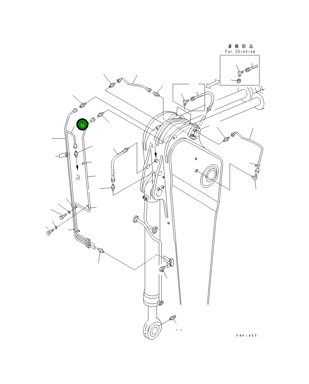 Трубка 209-70-75361 Komatsu