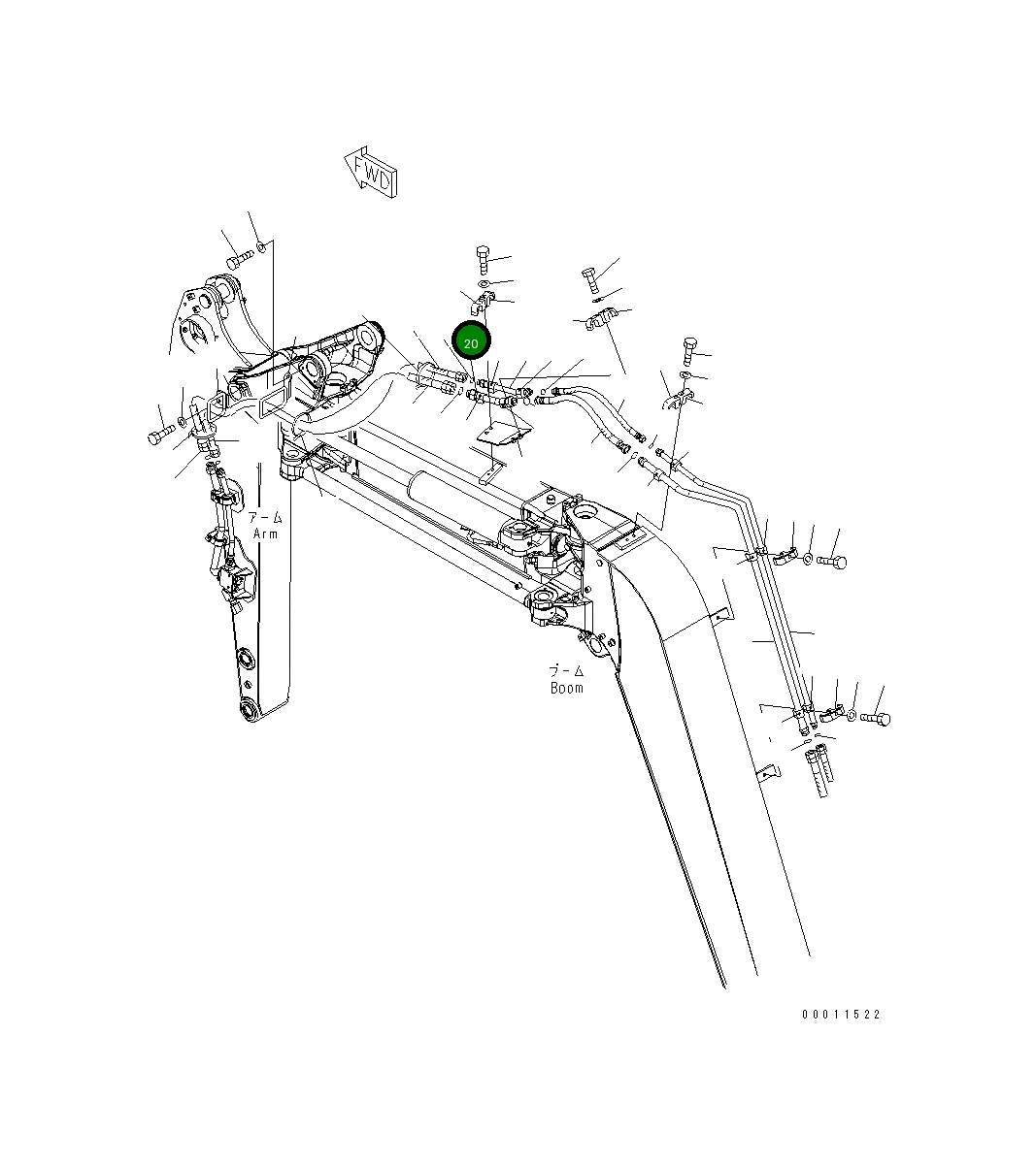 Трубка 21W-973-4341 Komatsu