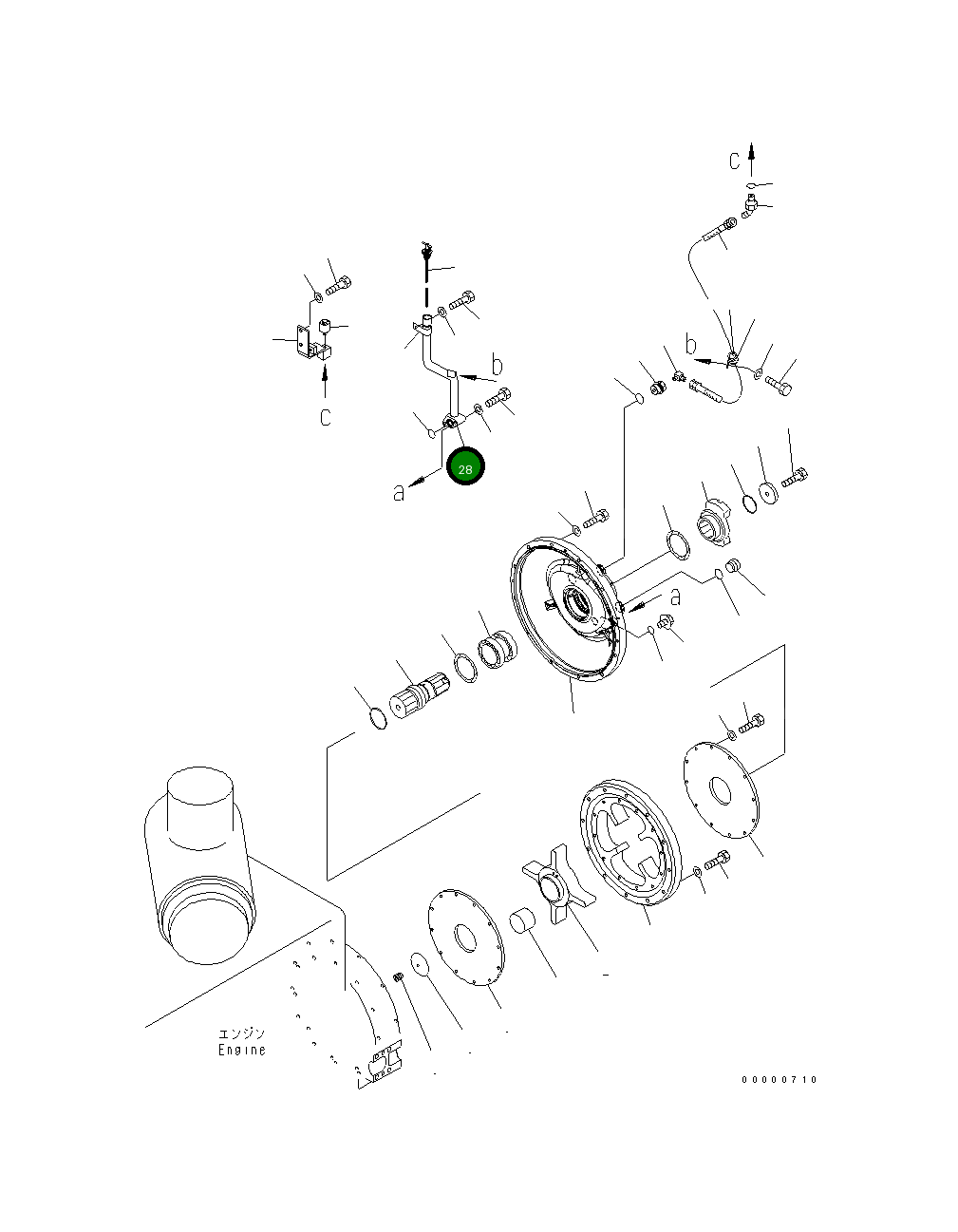 Трубка 154-12-71161 Komatsu