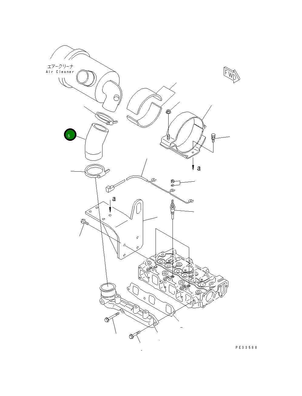 Труба YM119462-12550 Komatsu