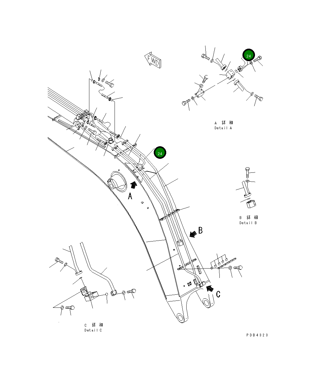 Трубка 209-62-78431 Komatsu