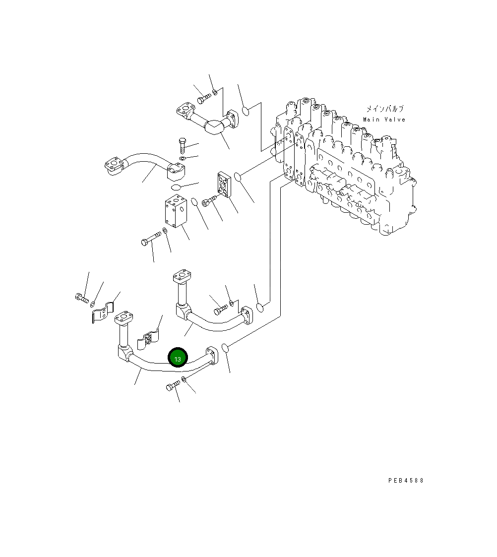 Трубка 208-62-67840 Komatsu