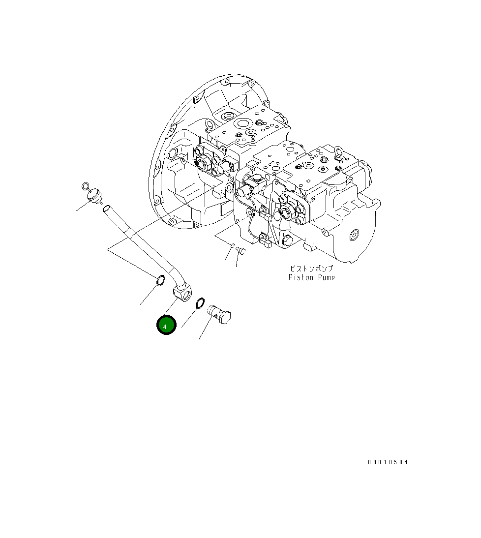 Трубка 208-01-71310 Komatsu