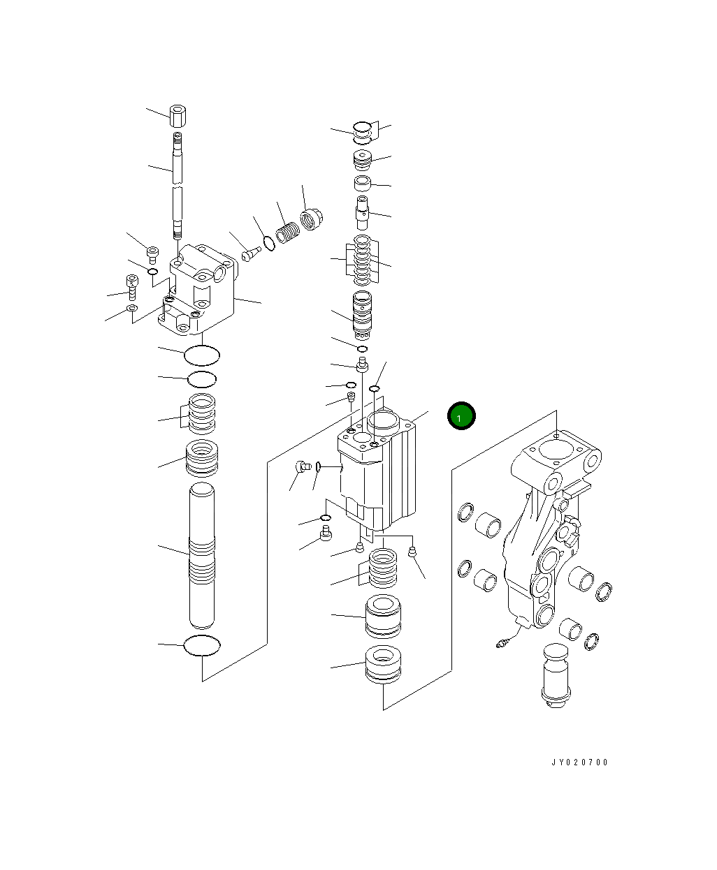 Цилиндр 20P-971-7110 Komatsu
