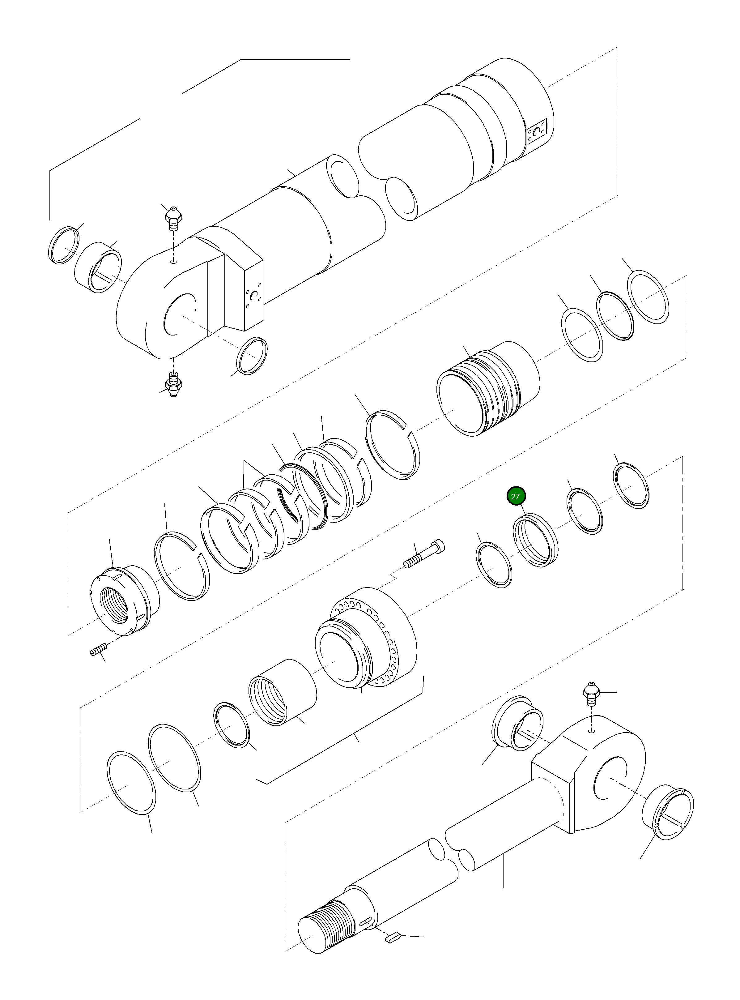 Уплотнение штока 796 528 73 Komatsu