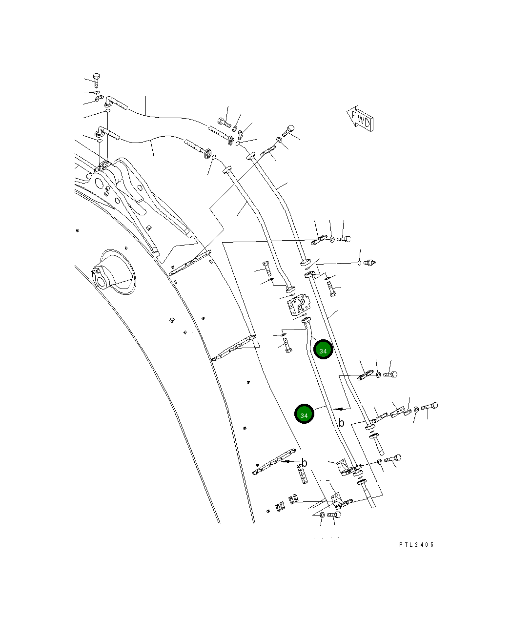 Трубка 209-62-76121 Komatsu