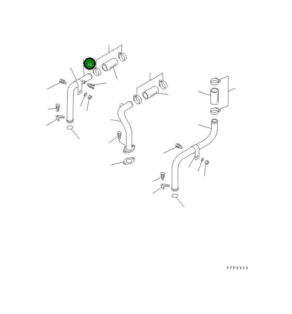 Трубка CU3090243 Komatsu