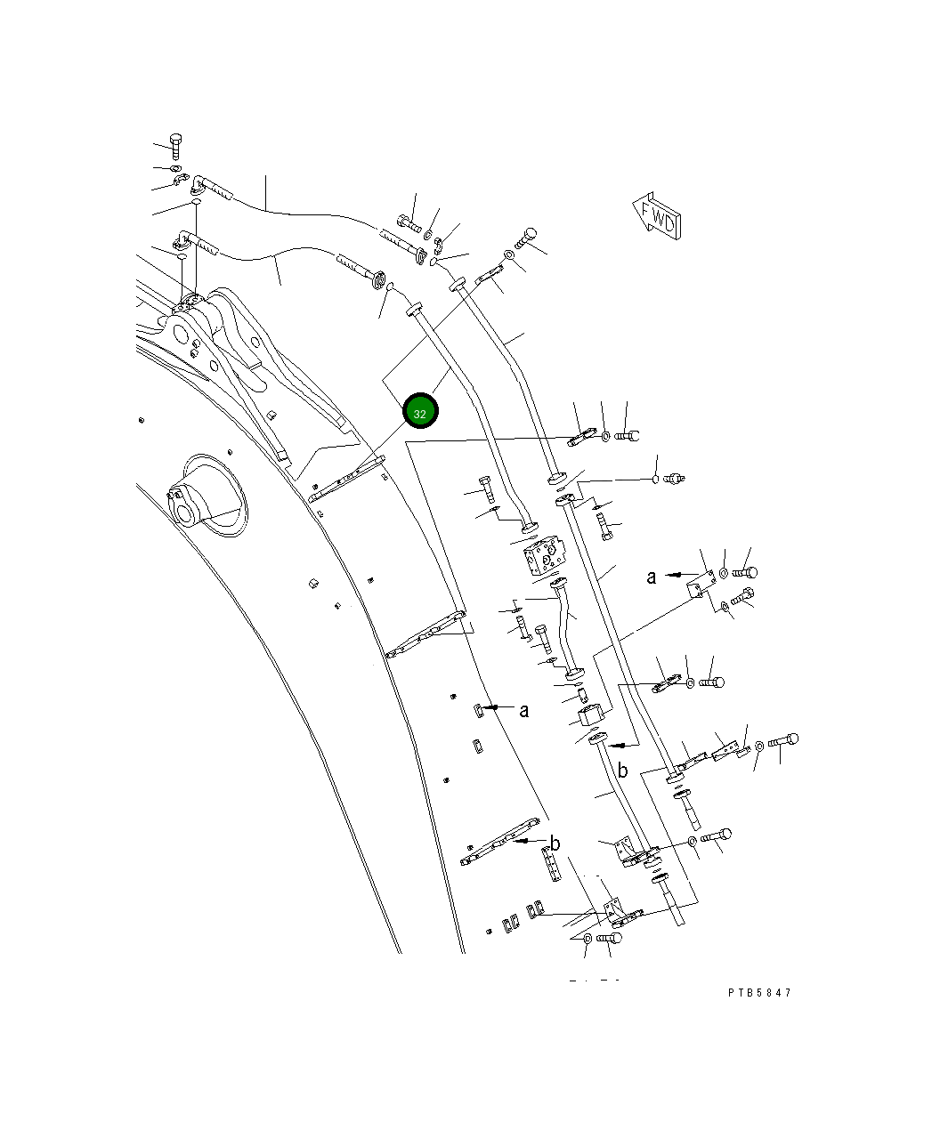 Трубка 209-62-76150 Komatsu