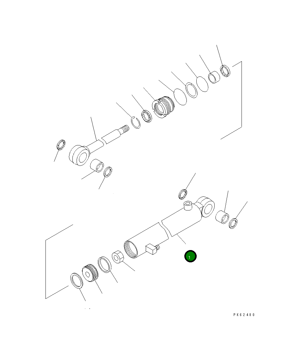 Цилиндр 21S-63-66341 Komatsu