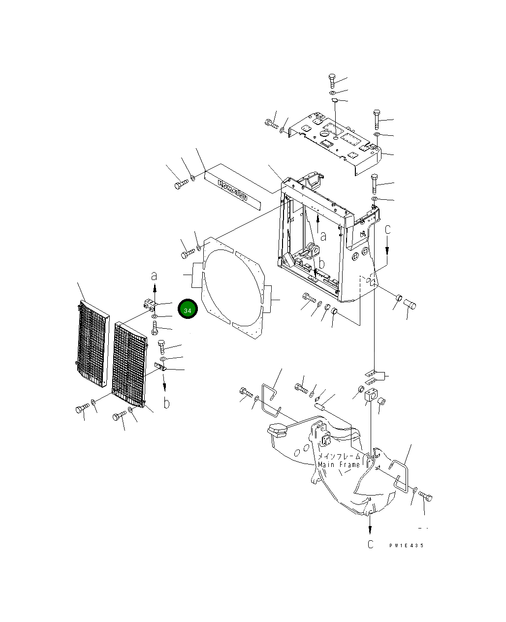 Угол 19M-54-25720 Komatsu