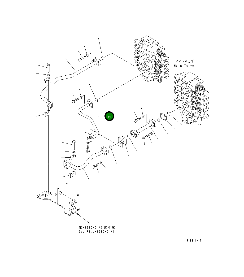 Трубка 209-62-71341 Komatsu